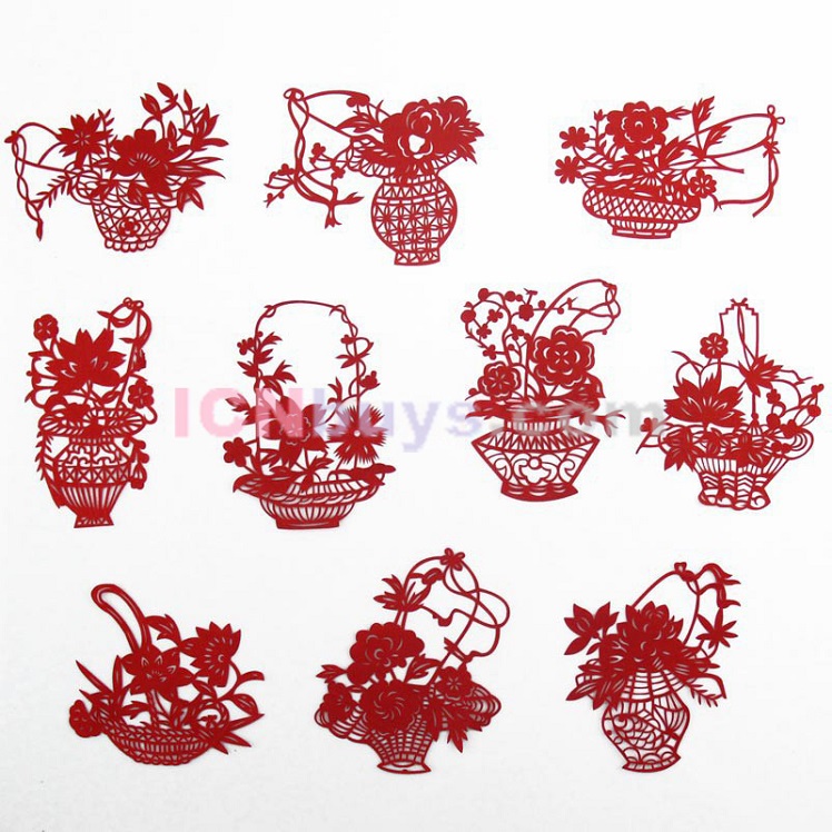 chinese paper cutting chinese paper cutting flower baskets paper cutting flower