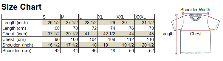 China Shirt Size Chart