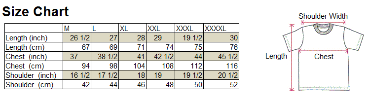 China Shirt Size Chart