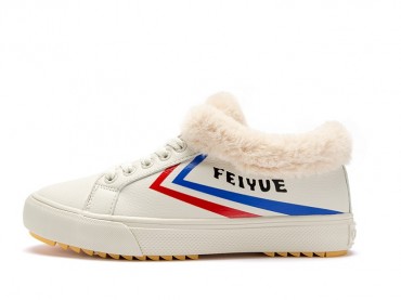 Feiyue Shoes 2019 New Winter Women's Shoes Plus Velvet Warm Waterproof White Shoes