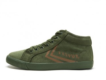 Feiyue Shoes 2019 New Fashion Casual Shoes Army Green Plus Velvet Cotton Shoes For Couples