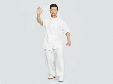 Tai Chi Clothing Short-sleeve Suit for Men Summer Linen