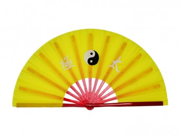 Tai Chi Fan With Classic Tai Chi Pattern Yellow