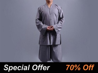 Shaolin Kung Fu Clothing Cotton Grey