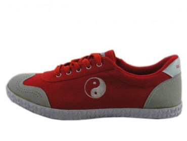 Double Star Enhanced Canvas Tai Chi Shoes Red Tai Chi Pattern