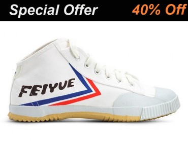 Feiyue High Top Kung Fu Shoes White