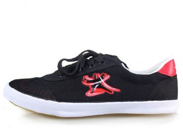 Double Star Canvas Tai Chi Shoes Black Tai Chi Quan Pattern