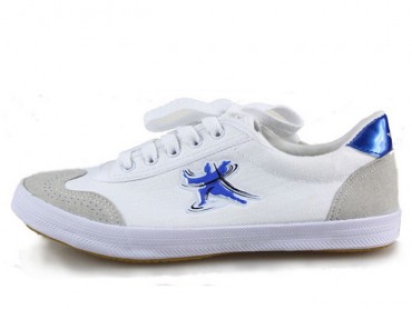 Double Star Canvas Tai Chi Shoes Blue Tai Chi Quan Pattern