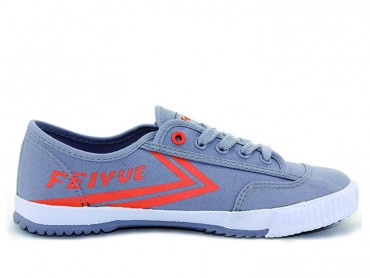Feiyue Plain Canvas Sneakers - Grey Orange Shoes