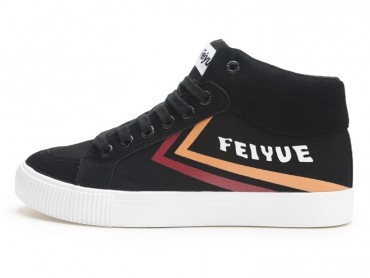 Feiyue Shoes 2017 Autumn New Classic Knight Retro High Top Sports Canvas Shoes Black