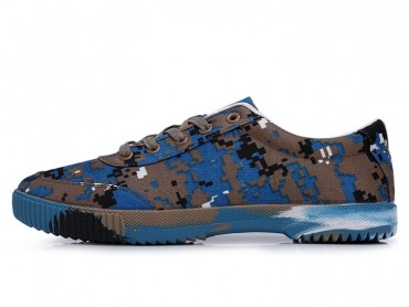 Feiyue Shoes 2017 New Camouflage Mosaic Style Blue