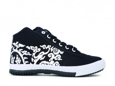 Feiyue Shoes Year of Dragon Cloud High Top Black and White 