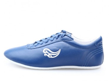 Genuine Leather Tai Chi Shoes for Martial Art Sky Blue