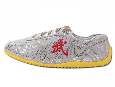 ICNBUYS Tendon Bottom Microfiber Martial Arts Kung Fu Tai Chi Shoes Grey