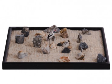 ICNBUYS Zen Garden Crane and Zen Stone Set with Free Rakes and Pushing Sand Pen