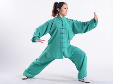 Professional Tai Chi Uniform Summer Woman Green