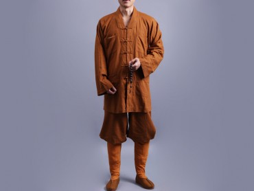 Shaolin Kung Fu Clothing Cotton and Linen Ochre