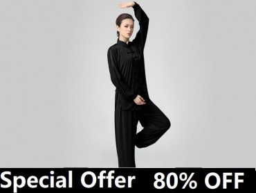 Tai Chi Clothing Set Casual Style Black