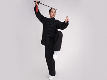 Tai Chi Clothing Linen Suit Black