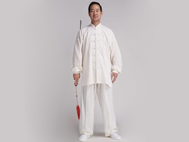 Tai Chi Clothing Linen Suit White