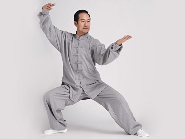 Tai Chi Clothing Linen Suit Grey