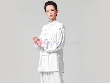 Tai Chi Clothing Linen for Women White