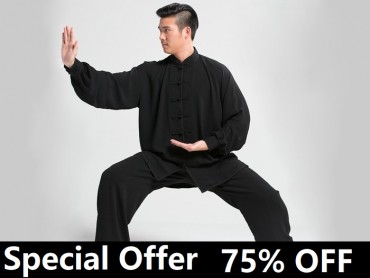 Tai Chi Clothing Set Men Spring Black