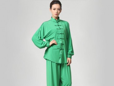 Tai Chi Clothing Set Casual Style Green