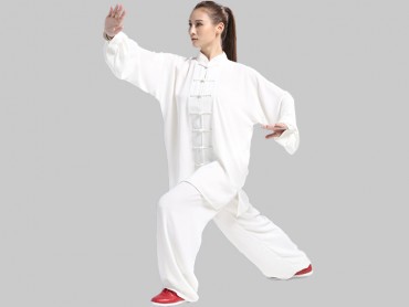 Tai Chi Clothing Set Women Winter Spring White