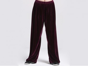 Tai Chi Pants Pleuche for Men and Women Violet