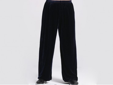 Kung Fu Pants Pleuche for Men and Women Navy