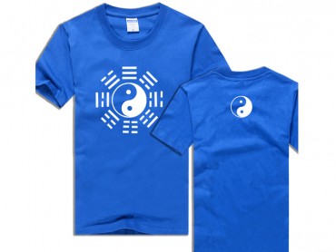 Tai Chi T-shirt Eight Trigrams Blue