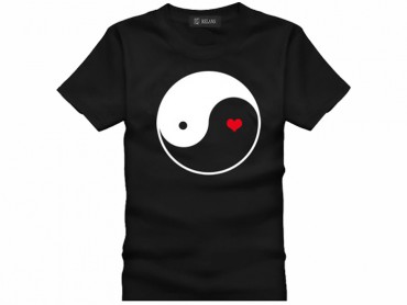 Tai Chi T-shirt Heart Black