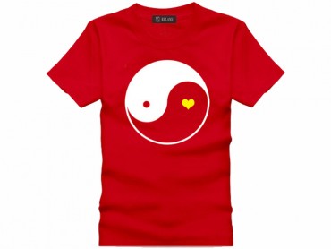 Tai Chi T-shirt Heart Red