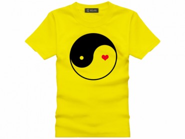 Tai Chi T-shirt Heart Yellow