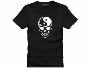 Tai Chi T-shirt Skull Black