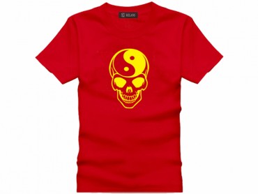 Tai Chi T-shirt Skull Red