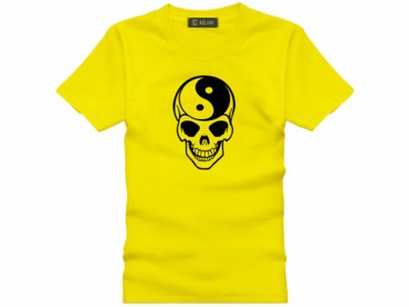 Tai Chi T-shirt Skull Yellow