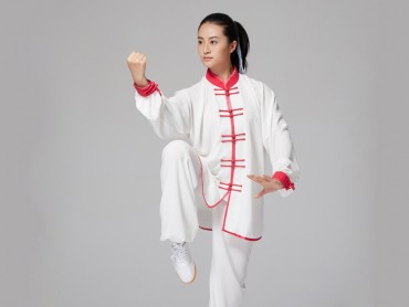 Tai Chi Uniform Double Breasted with Red Binding