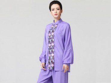 Tai Chi Clothing women long-sleeved Purple Uniform