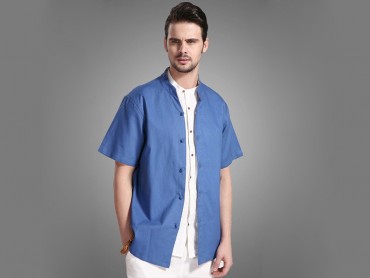 Traditional Kung Fu Clothing T-shirts Blue