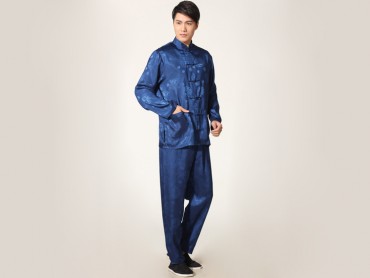 Traditional Kung Fu Clothing Tai Chi for Men Navy Blue