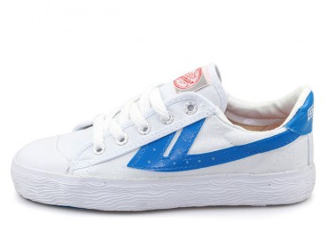 Warrior Footwear Classic - White Blue Basketball shoes