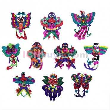 Chinese Paper Cutting Colorful Kites Set