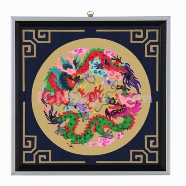 Decorative Paper-cut Frame Chinese Dragons