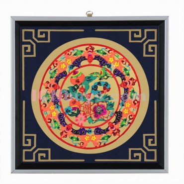 Decorative Paper-cut Frame Chinese Five Blessings