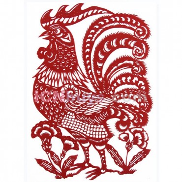 Paper Cutting Chinese Zodiac Rooster Deep Thinkers