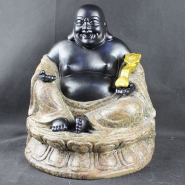 South-East Asia Maitreya Buddha with God of Fortune Original Chinaware Handicraft Ornament