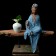 Modern Chinese Style; Chinese Style Ornament; Chinese Style Handicraft; Porcelain Ornament; Chinese Porcelain Ceramics Ornament; Origin Zen Porcelain Guanyin Ornament Handicraft with Wooden Decoration