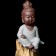 Buddha Figurine; Buddha Ornament; Buddha Porcelain Handicraft; Buddha Figurine Handmade; Q-Version Sakyamuni Guanyin ksitigarbha Buddha Original Porcelain Ornament Handicraft with wooden base